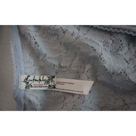 Free People Intimately OB765503 Women's Sz Small Light Blue Lace Bodysuit $98 - Picture 7 of 7